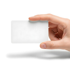 Obraz premium hand holding blank business card
