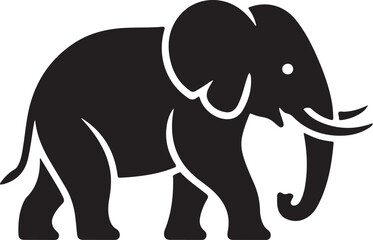 Fototapeta premium minimal elephant silhouette pack vector icons for branding and learning
