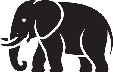 Fototapeta premium minimal elephant silhouette pack vector icons for branding and learning