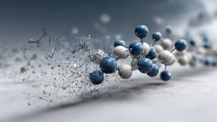 Transition from 2D to 3D Molecular Structure Illustration with Halogen Elements