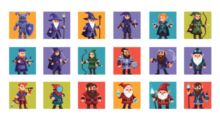 Collection of Various Cartoon Character Illustrations. © Anak