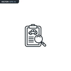 Auto tech analysis, linear style sign for mobile concept and web design