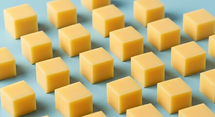 Golden Cubes on Azure