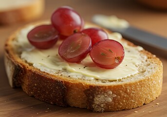 Buttery Bread & Crimson Grapes