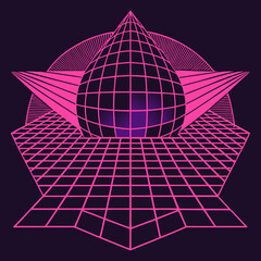 Distorted grid shapes isolated. Retrofuturistic warped mesh grid. Curved mesh abstract elements. Retro punk design element. Vector curve surface background. © Designer As HasiB