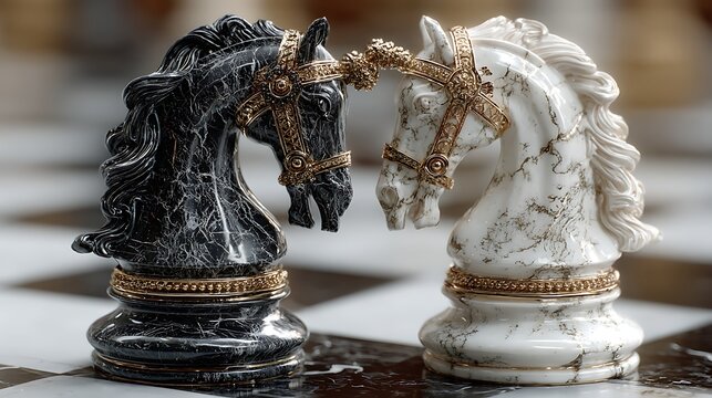 Black and white chess argument concept abstract images
