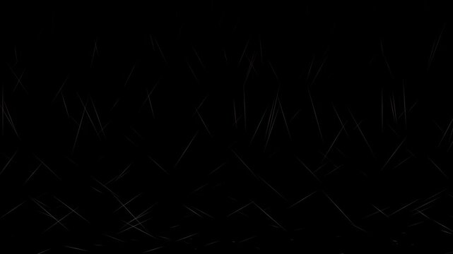 Abstract gray lines form on a minimalist black background