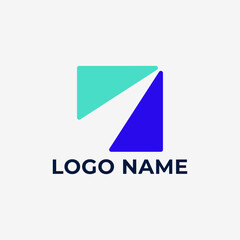 Modern Abstract Shape Logo Design for Startup, Technology, and Digital Brand