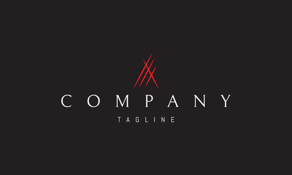 A vector red logo featuring an abstract image the letter A constructed from sharp angular lines, expressing strength, precision, and modern identity.