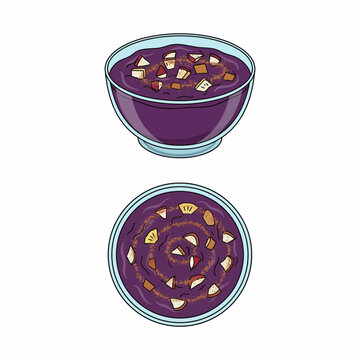 Traditional Peruvian Mazamorra Morada Dessert