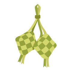 Ketupat, Traditional Rice Dumpling for Eid al-Fitr Illustration