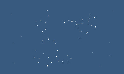 星空に浮かぶ春の大曲線のイラスト（星のみで連結線なし）