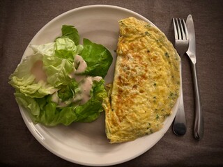 omelette salade