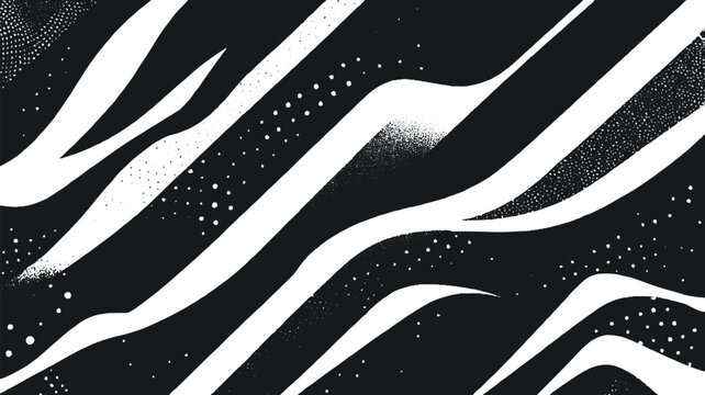 Abstract Zebra Stripes Pattern Black and White.