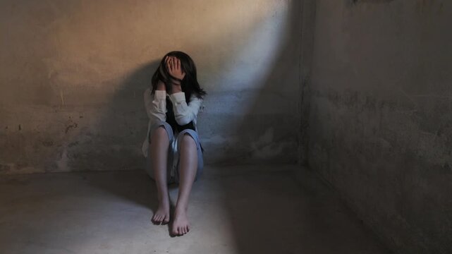 Human trafficking or human rights violations, Stop violence and abuse children.