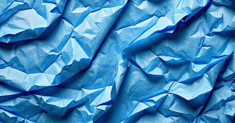 Background made of crumpled blue paper