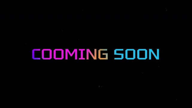 Futuristic &ldquo;Cooming Soon&rdquo; Stream Animation with Abstract Gradient Mix Colour for Live Broadcasts. 4K Video