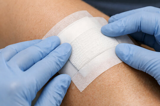 Professional application of a sterile adhesive wound dressing for post-surgical recovery and clinical healthcare supply chain management in the pharmaceutical industry.
