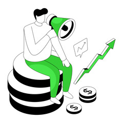 Creative design illustration of business marketing 