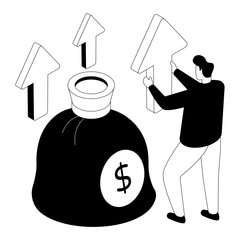 Premium download illustration of financial growth 