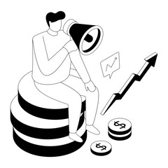 Creative design illustration of business marketing 