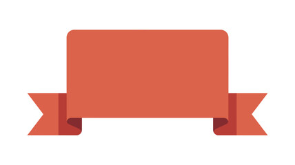 Red Ribbon Banner Illustration Design Element.