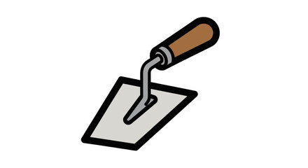 Trowel in action on construction site, viewed from above, illustrating the tool's utility