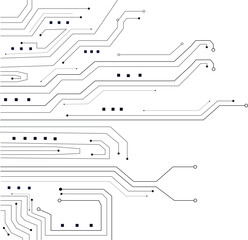 circuit board background. Vector abstract technology black circuit diagram .