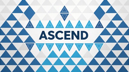 Fototapeta premium Ascend Logo with Geometric Triangle Pattern