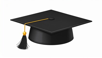 Graduation cap with gold tassel symbolizing academic achievement and success