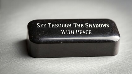 Engraved Stone Bar with Message of Peace