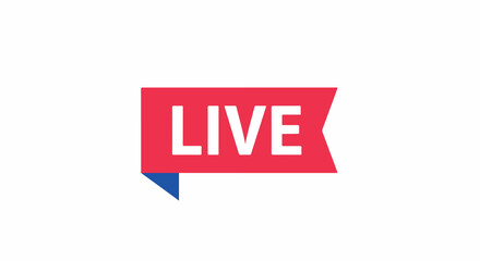 Fototapeta premium Dynamic visual indicator signifying real-time live broadcasts, online streaming events, and immediate content delivery across digital platforms