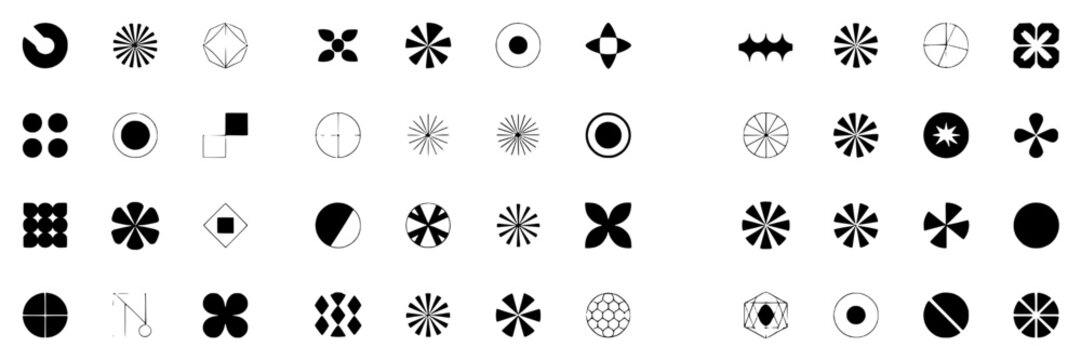 asterisk and star symbols set on a light background for design and coding featuring icon set, glyphs, decorative marks