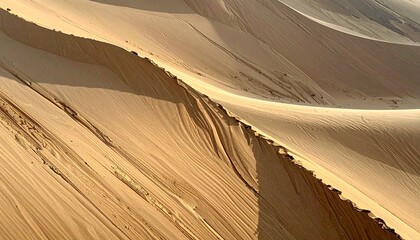Sand dunes in the desert, natural landscape.