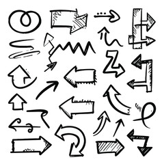 Sketchy arrow pointer icons