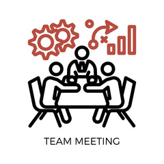 Business Meeting Icon Two Tone Style