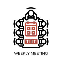 Business Meeting Icon Two Tone Style