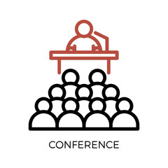 Business Meeting Icon Two Tone Style