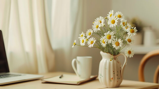 Elegant Home Office Desk Workspace Setup