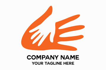 Fototapeta premium simple person's palm logo