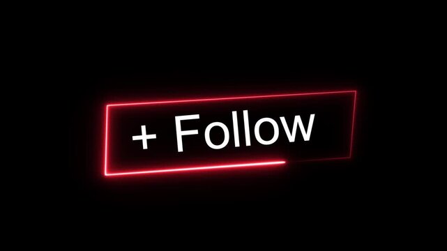 Neon Follow Button Animation