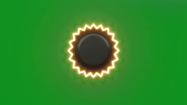 badge appear and glow animation on green screen, clean motion for UI, rewards, and video overlays