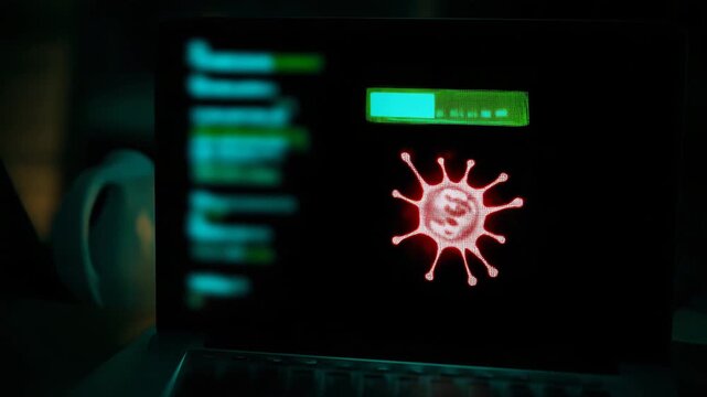System hacked alert after cyber attack on computer network. compromised information concept. internet virus cyber security and cybercrime
