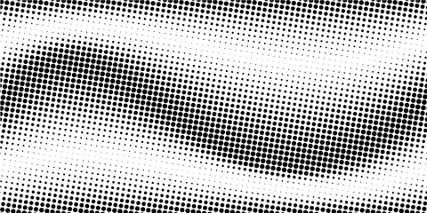 Dotted halftone gradient texture. Vanishing polka dot background. Repeating dots gradation pattern background. Black fading comic pop art