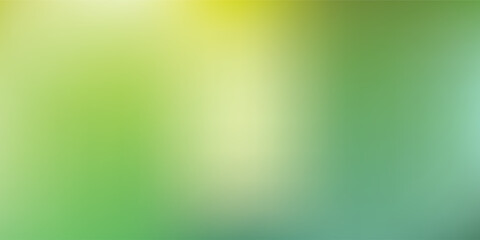 Abstract Green and Yellow Gradient Background with Soft Bokeh Effect.