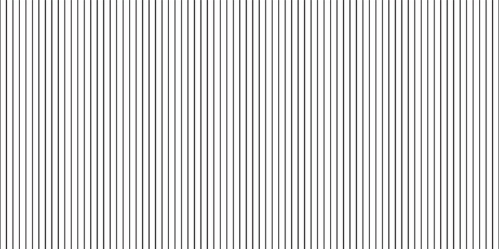 Narrow black-white vertical lines. Symmetric geometric ornament. Striped seamless pattern, abstract wallpaper. Digital paper for textile print, page fill. Vector