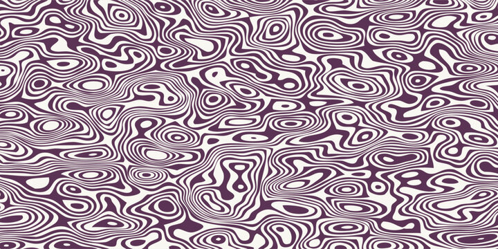 Abstract Pattern of Swirling Purple and White Lines.