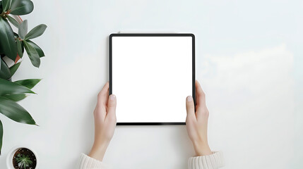 Modern Minimalist Home Office with Working Person