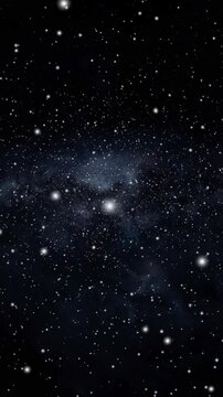 Deep Space with Numerous Stars and a Faint Nebula galaxy cosmos animated, vast expanse of deep space filled with numerous stars and distant celestial bodies,ast and mesmerizing starfield in deep space
