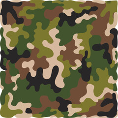 Naklejka premium Vibrant green and brown camouflage pattern for military and outdoor use